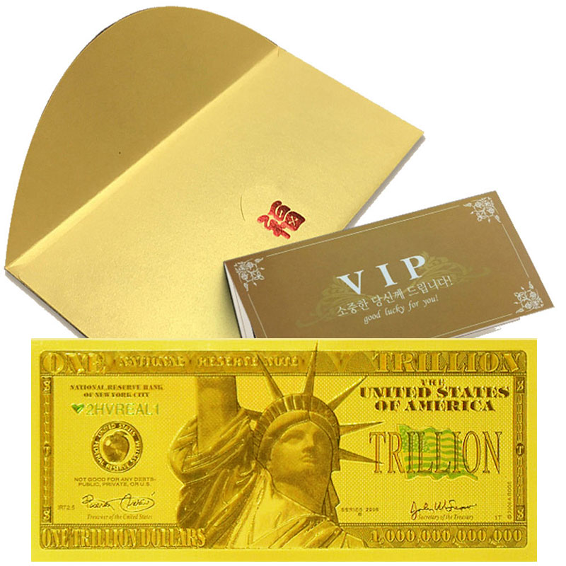 행운의 황금지폐 VIP봉투 - 황금 1조달러